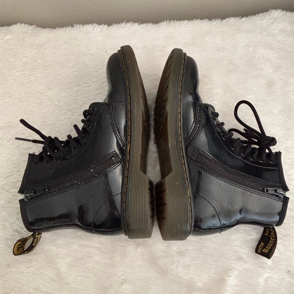 Doc Martens Patent Leather Boots Girls Size 2 - Zip and Tie - Picture 4 of 7
